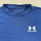 Under Armour Long Sleeve Compression Shirt Mens Large Blue Y2k Cationic Poly