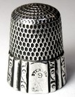 Antique Simons Bros  Sterling Silver Thimble     fluted Octagon     C1890s