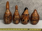 Vintage Hand Painted Gourd Art Family Set Of 4