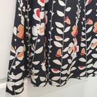 Talbots S 6 Flattering Trumpet Midi Skirt 100  Silk Black Floral Print Lined