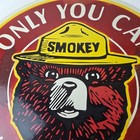 Vintage Smokey Bear Sign - Prevent Wildfires Prevention Porcelain Gas Park Sign