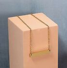 Personalized Custom Free Engraving Name Bar Necklace Name Plate Necklace
