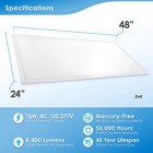 2x4ft Led Flat Panel Light 8400lm 75w 5000k Dimmable Drop Ceiling Office Lights