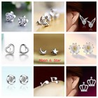 925 Sterling Silver 3 Star Stud Earrings Ear Jewellery Women Animal Elegant New
