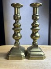 Pair Of Antique Brass Candlesticks