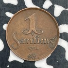1924 Latvia 1 Santims Lot f8284