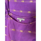 Vintage Thai Silk 2 Piece Set Purple Gold Elephant Tank Skirt Size L Thailand