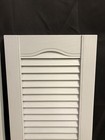 Mid American 12 In  X 60 In  Louvered Vinyl Exterior Shutters Pair Paintable