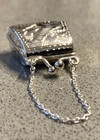 Tiny Sterling Silver Etched Purse Pill Box