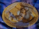 Vintage A-2 Ashtray Gold   Silver Glaze Excellent Condition