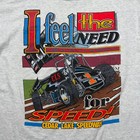 Vintage 90s Cedar Lake Sprint Car Outlaw Need For Speed Racing Shirt Size Large