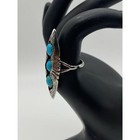 Native Stamped 3 Stone Shadowbox Ring 