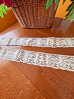 Wonderful Vintage French Bobbin  Lace Beige 83 In X 5 In