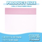 100  Polyester Tulle Fabric Rolls  54 Inch By 40 Yards Fabric Spool Tulle Rib   