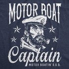 Mens Funny T Shirts Motor Boat Captain Sarcastic Sailor Graphic Novelty Tee For