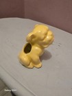 Vintage Mid Century Bulldog Dog Pottery Planter Yellow - 1949 As Is