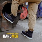 Black Soft Moc Toe Mens Work Boots Non-slip Water Resistant 304