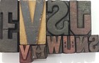 Vintage Letterpress 10 Mix Letters Wood Type Printers Block Collection  bl-923