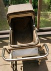 Vintage Coronet Baby Doll Canopy Stroller Carriage Ivory Gold Bronze Trim Crown
