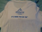 Pinnacle Vodka  it s More Fun On Top  Short Sleeve T Shirt Large - New Cool Rare