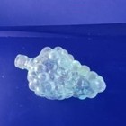 Vintage Blue Glass Grape Cluster Decanter Bottle Uv Reactive