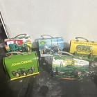 John Deere Lot Of 5 Mini 4   metal Lunch Boxes W  Handles   Latches