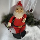 Vintage Kamar Santa Pixie Elf Japan 1967 Red Felt Rubber Doll Figurine 10 