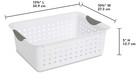 Sterilite Ultra Plastic Basket Bin Storage Organizer With Handles White  6 Pack