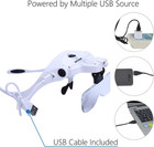 Led Head Magnifier  Rechargeable Hands Free Headband Magnifying Glasses With 2 L