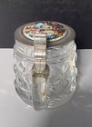Bmf Schnapskrugerl Miniature Glass Beer Stein With Hinged Lid 2  Tall Vintage 