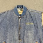 Vintage Turning Point Denim Jacket Mens Extra Large Blue John Deere Bomber