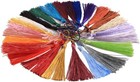 100pcs 13cm 5 Inch Small Craft Tassels  Handmade Mini Silky Bookmark Tass
