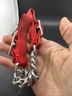 Showman Adjustable Nylon Curb  Chain  Red  Double Chain