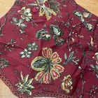 Vtg Waverly Scalloped Valance Burgundy Red Felicity Floral 48x17 Cottagecore