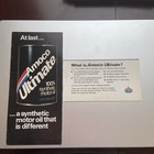 Vintage Original Amoco Ultimate 100  Synthetic Motor Oil 1980   s Gas Station Adv
