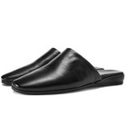 Men s Real Leather Closed Toe Slip On Casual Dress Mules Slippers Shoes Flat Sz