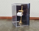 Dollhouse Miniature Toilet Paper Stand Brass Gold Reutter 1 12 Scale Bathroom