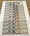 Uncirculated Sequential Crispy  100 Bu- 2013 A  1  One Hundred Dollar Bill Note