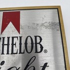 Vintage Michelob Light Silver With Red Ribbon Metal Sign Approx 12 x12 x1 
