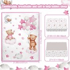 3 Pcs Cloud Balloon Bear Theme Crib Bedding Set For Boys Baby Nursery Mini Be   
