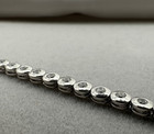 Antique Vintage Art Deco Tennis Bracelet 925 Sterling Silver Lab Created Diamond