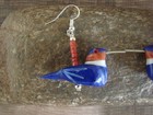 Hand Carved Lapis Hummingbird Fetish Earrings By Matt Mitchell