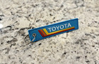 New Blue Retro Vintage Stripes Trd Racing Keychain Keys For Toyota - Us Based