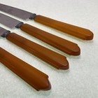 Butterscotch Bakelite Dinner Knives Art Deco Vintage Set Of 4