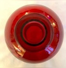 Vintage Deep Red Glass Round Bottle vase
