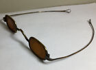 Civil War Amber Sharpshooter Eyeglasses Brass Frames 