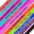 Personalized Dog Collar Embroidered Reflective Nylon Custom Id Name Phone Number
