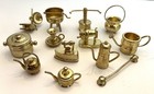 Lot Of  13  Miniature Doll House Brass Items Decor Accessories