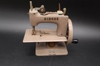 Vintage Singer Model 20 Toy Sewing Machine Handcrank Tan brown