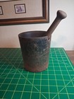Antique Mortar And Pestle Cast Iron Small Crude Casting 18th Or 19th Century